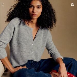 Sezane Gaspard Cardigan Mottled Grey - Size S